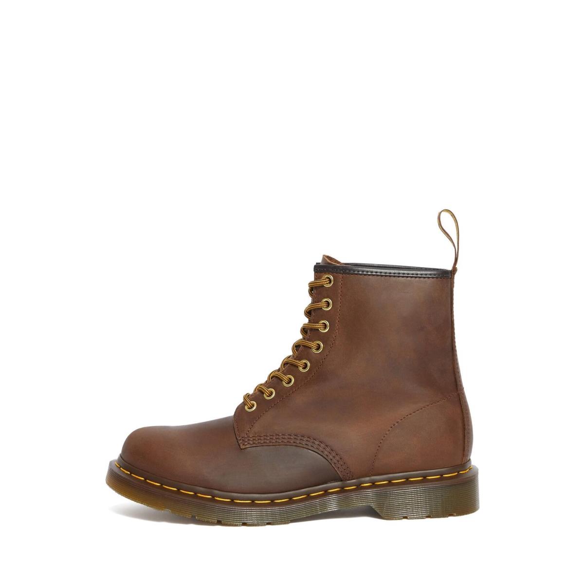 Dr Martens Unisex Crazy Horse Leather Eye Boot Brown Women/ Men