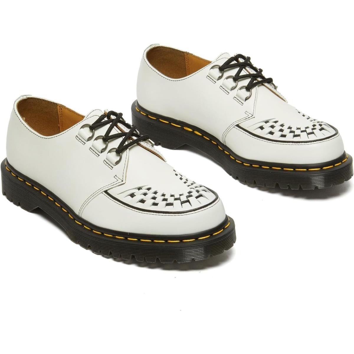 Unisex Shoes Dr. Martens Ramsey Platform Leather Creeper Oxfords 31499100 White