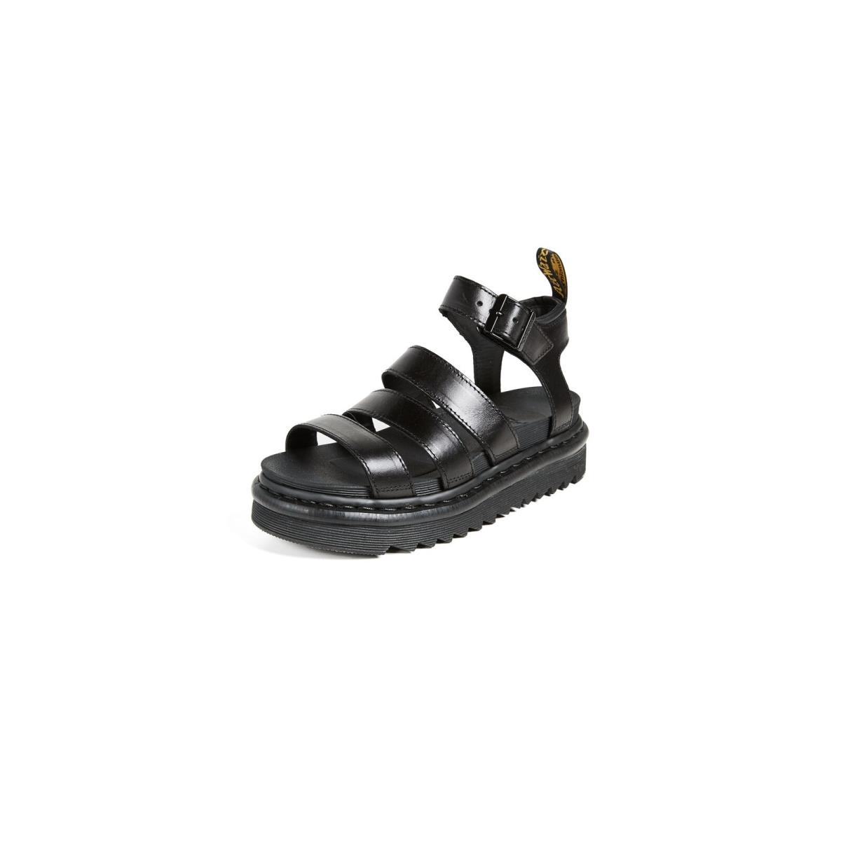 r Martens Women`s Blaire Fisherman Sandal Black Brando Leather