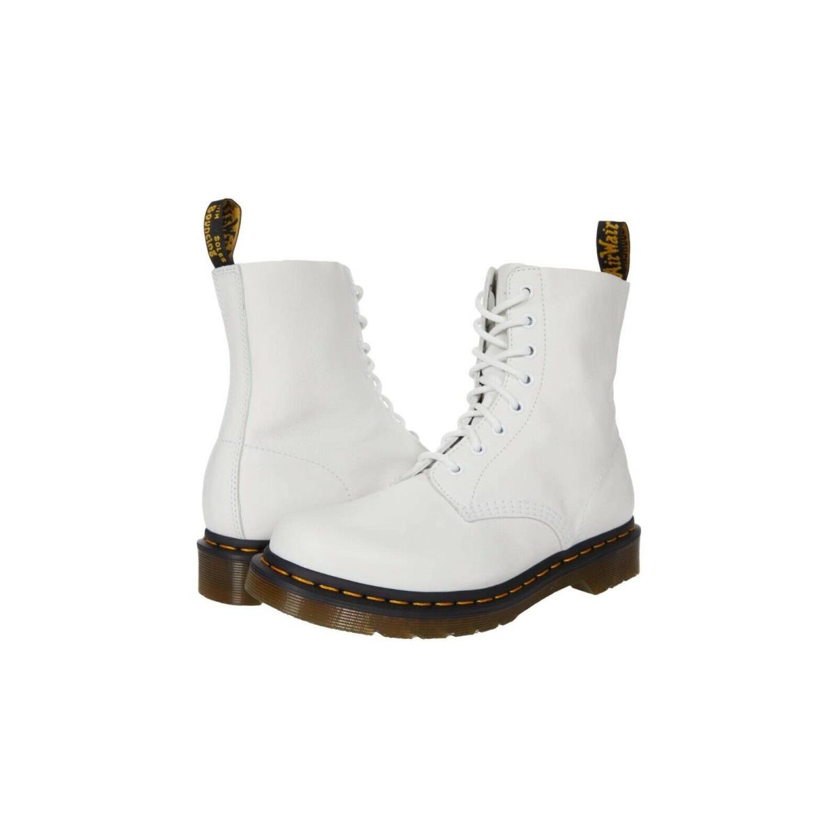 Women`s Shoes Dr. Martens 1460 Pascal 8 Eye Leather Boots 26802543 Optical White