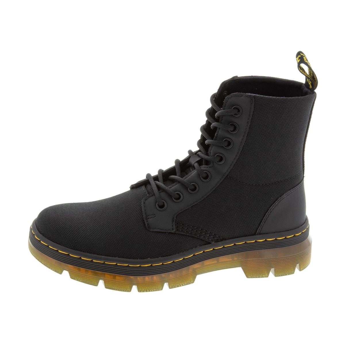 r Martens Black Extra Tough Poly+rubbery Combs Eye Boot Unisex US Women/ US Men