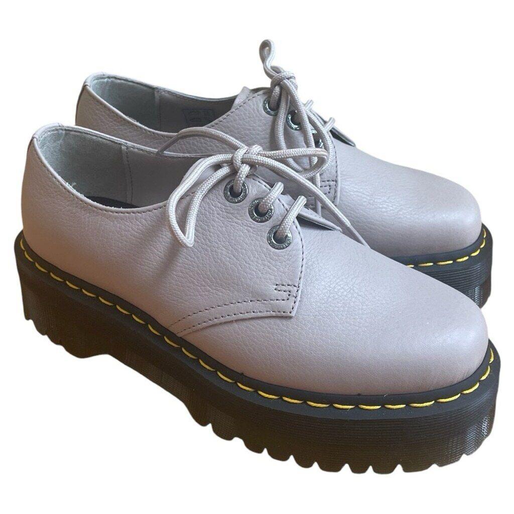 Dr. Martens 31167 Platform Oxfords Shoes Pinky Beige Blush Womens Sz 39 US 8