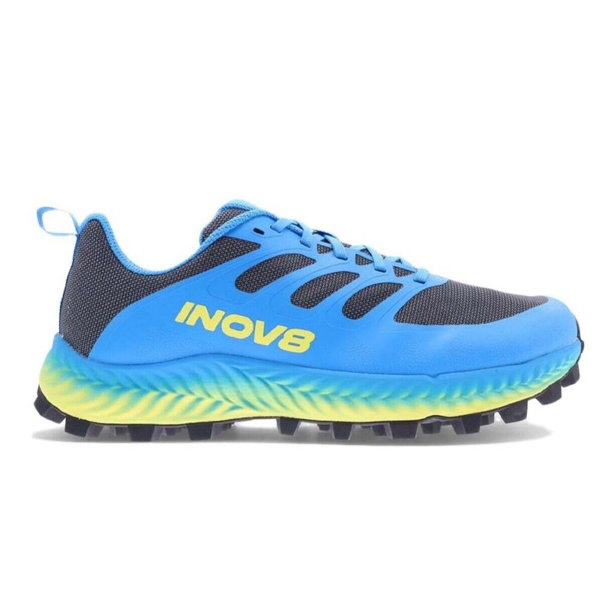 INOV-8 Men`s Mudtalon Dark Gray/blue/yellow Running Shoes 001144-DGBLYW-P-001