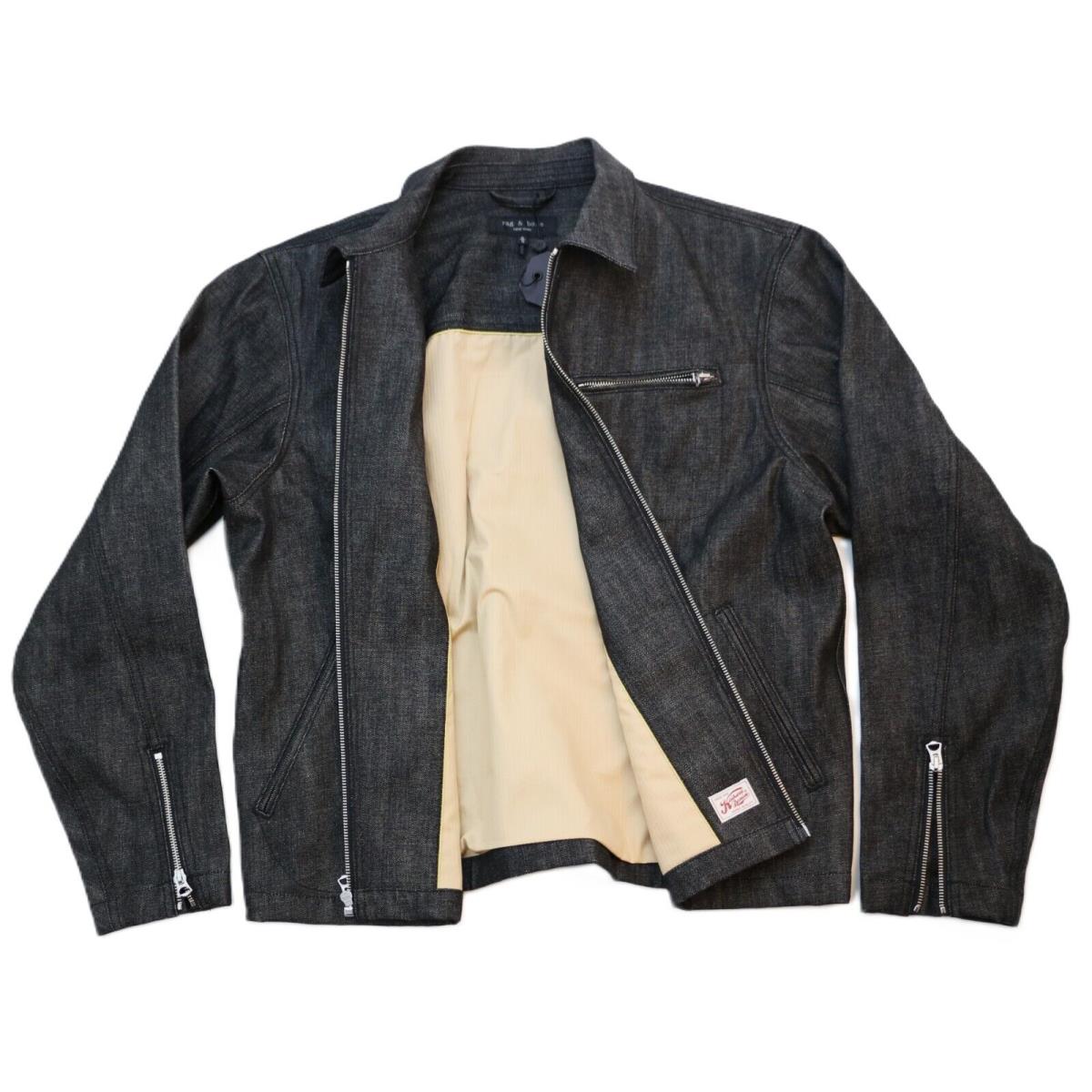 Rag Bone Alex Jacket Made in Usa of Japanese Selvedge Raw Denim Men`s Sizes