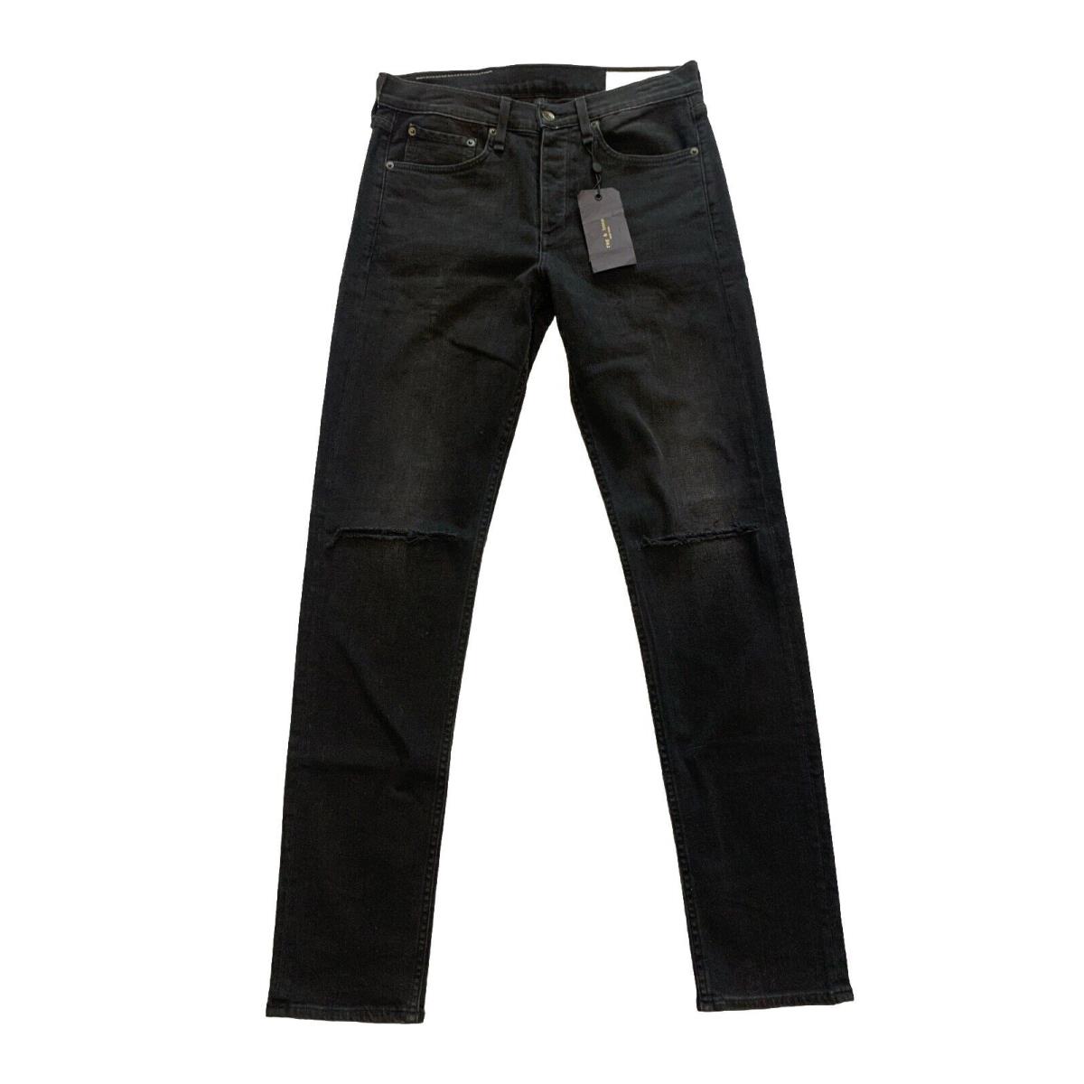 Rag Bone Men`s Black Fit 2 Slim Fit Jeans Size 30x34