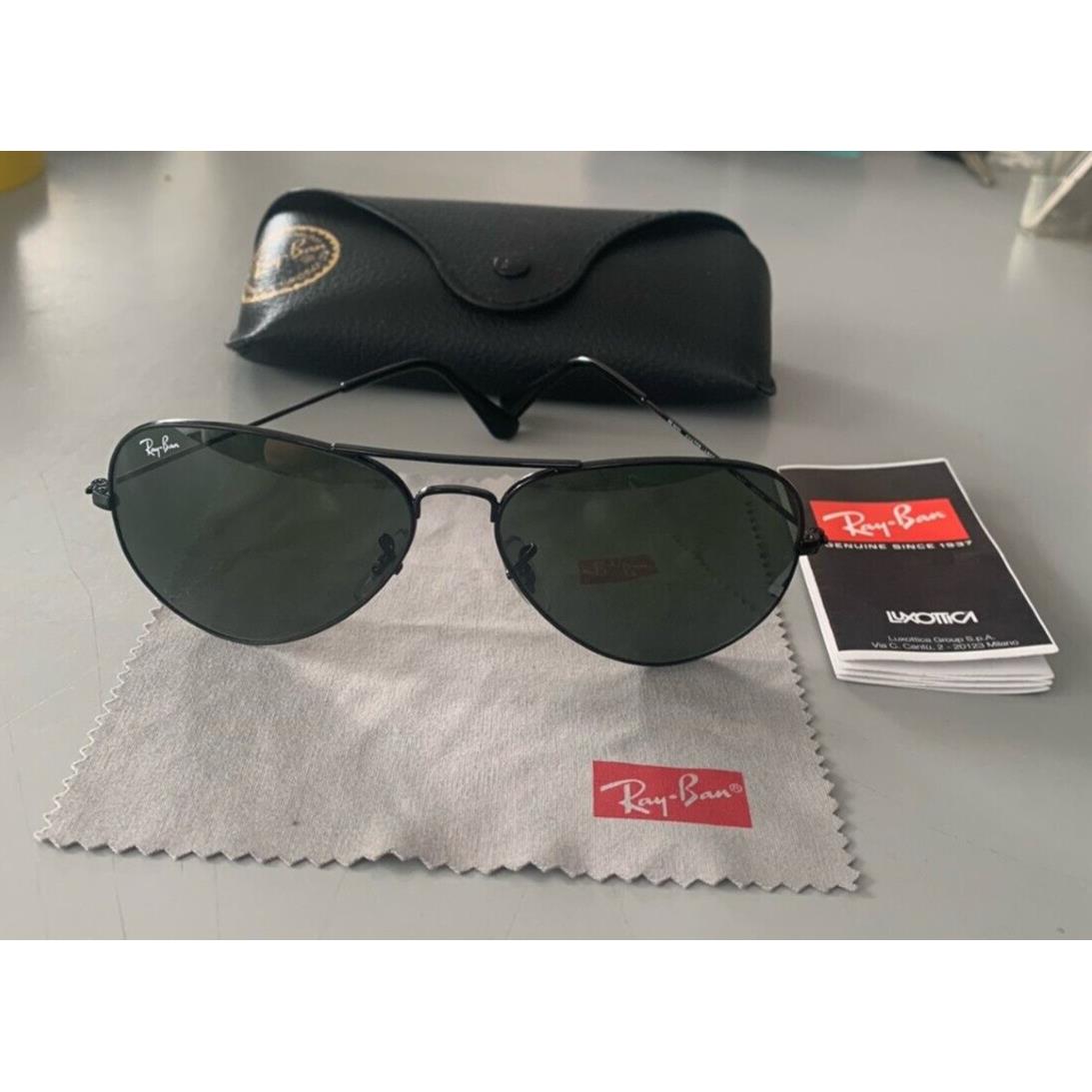 Ray-ban Luxotica Sunglasses Aviator Since 1937 RB3025 Made IN Italy