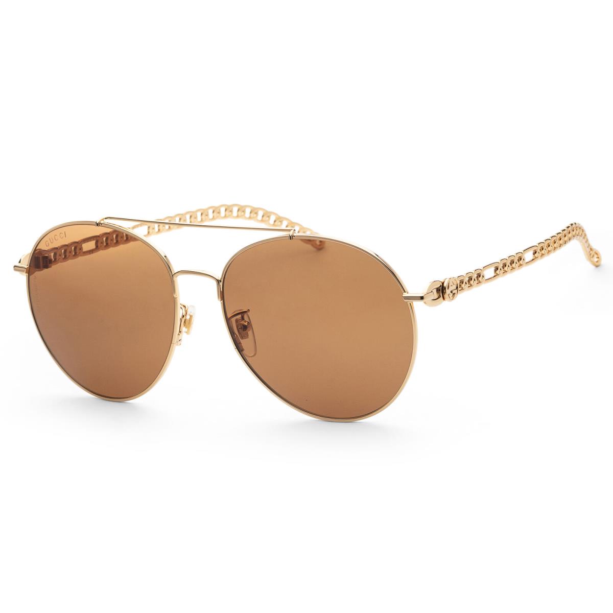 Gucci Women`s GG0725S-002 Fashion 61mm Gold Sunglasses