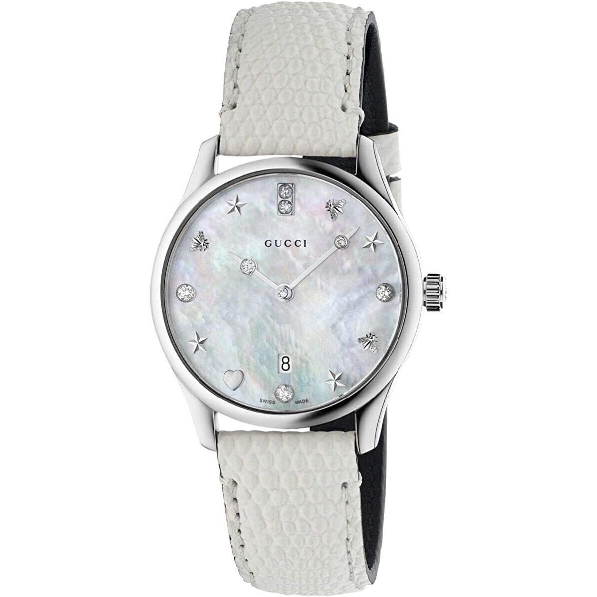 Gucci G-timeless Mother of Pearl Dial Ladies Watch YA126597