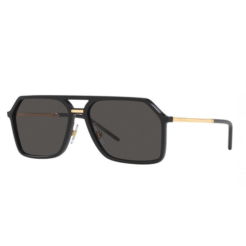 Dolce Gabbana DG6196 252587 Black/gold/dark Grey 59-16-145 Sunglasses