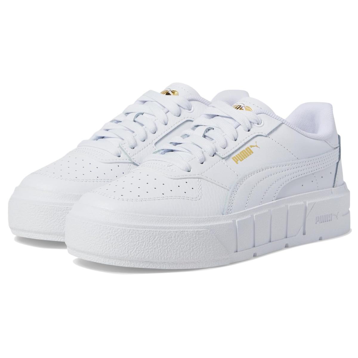 Children Unisex Shoes Puma Kids Cali Court Leather Big Kid - Puma White/Puma Gold