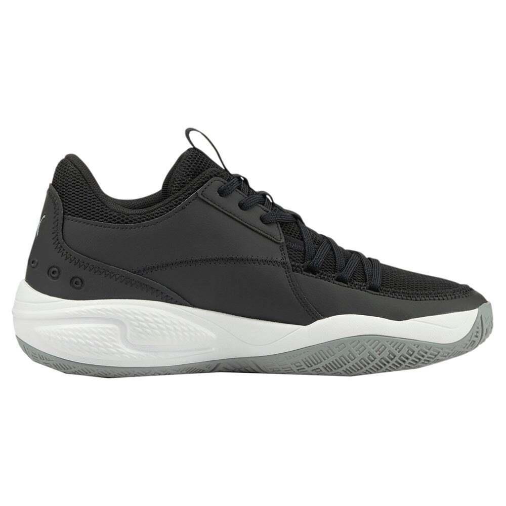 Puma Court Rider Team Basketball Mens Black Sneakers Casual Shoes 195660-06