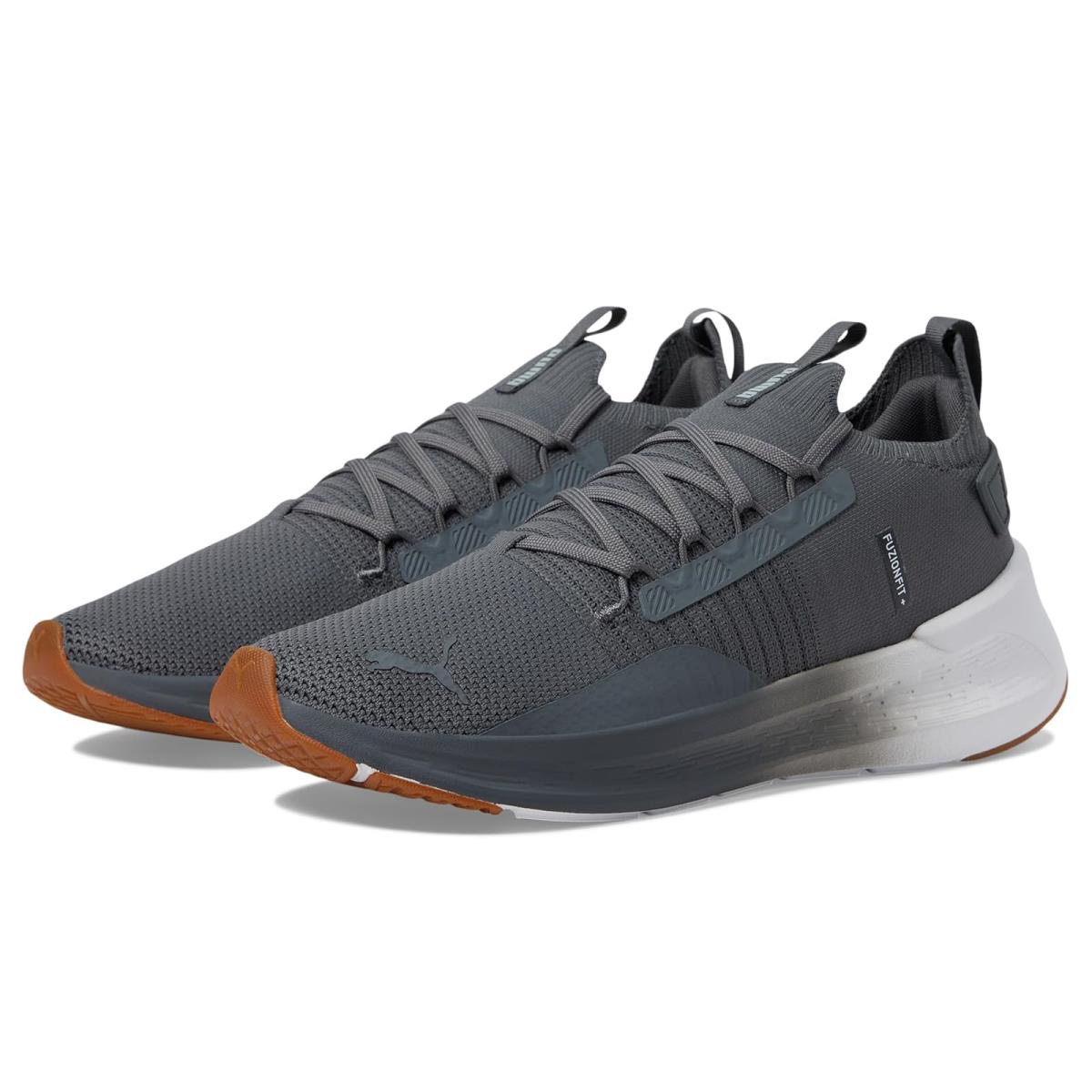 Man`s Sneakers Athletic Shoes Puma Softride Symmetry Fuzion Fade - Cool Dark Gray/Cool Mid Gray/Gum