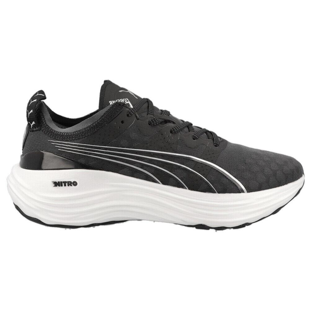 Puma Foreverrun Nitro Running Womens Black Sneakers Athletic Shoes 37775801 - Black