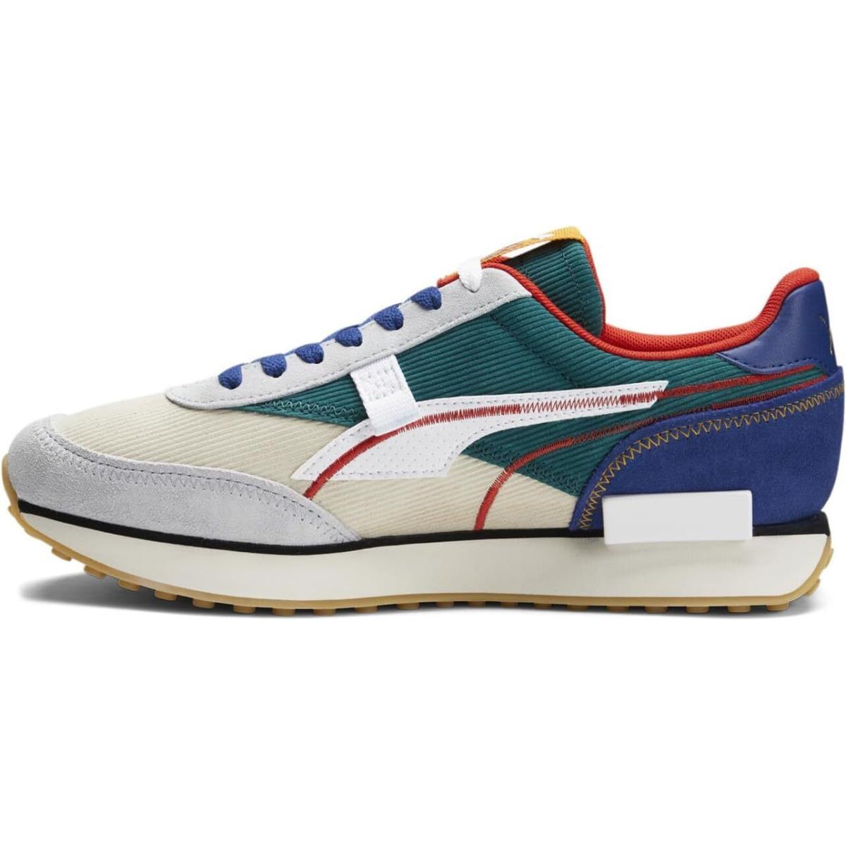 Puma Mens Future Rider Nh Blue Lace Up Sneakers Shoes - Beige Blue Green - Beige, Blue, Green, Grey