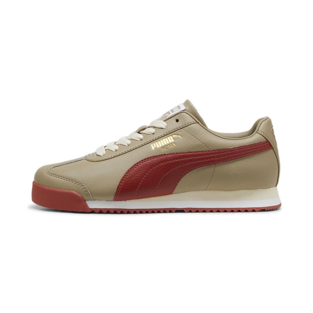 Puma Men`s Roma Sneaker -standard-oak Branch-mars Red - 24-standard-oak Branch-mars Red