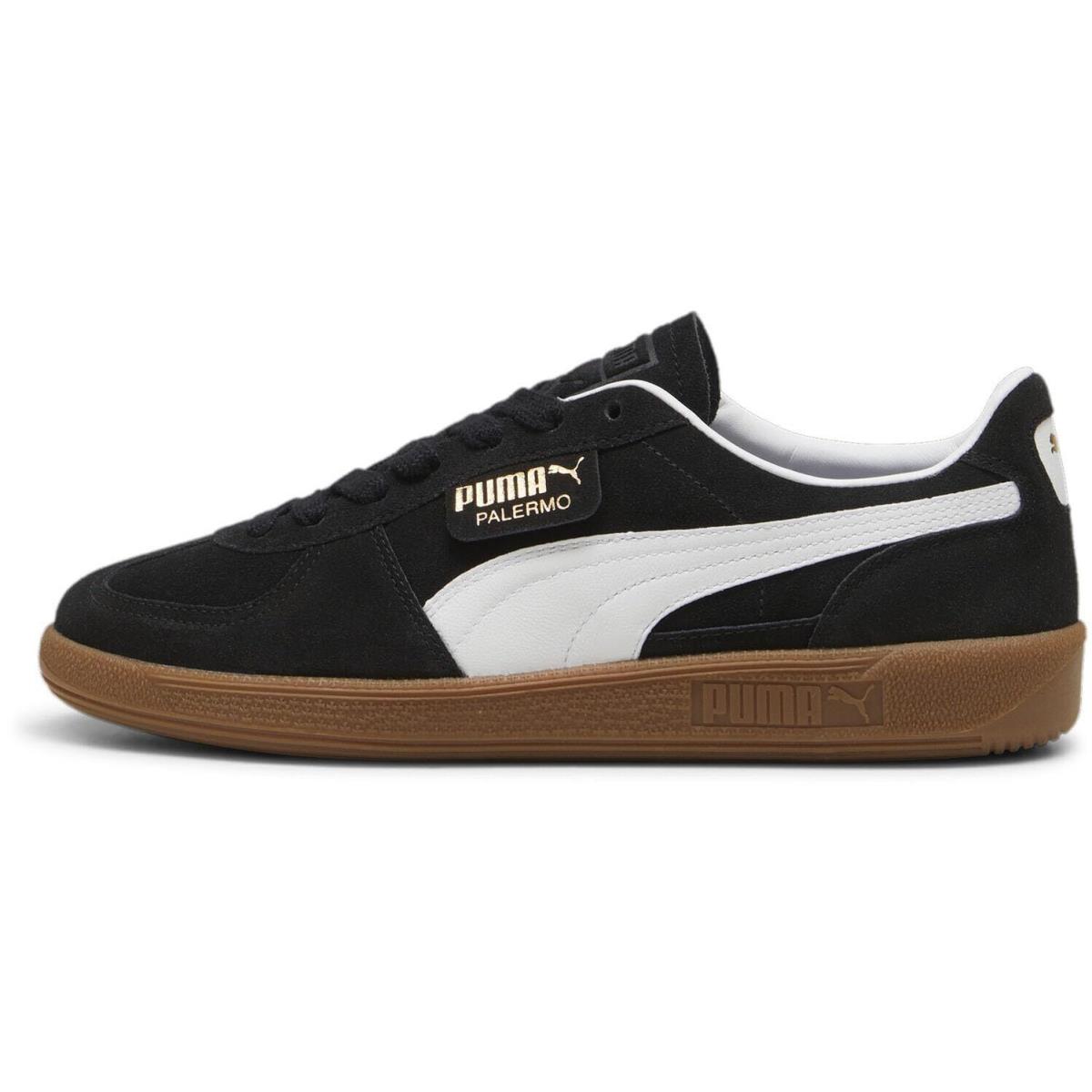 Puma Mens Palermo Lace Up Sneakers Shoes Casual - Black