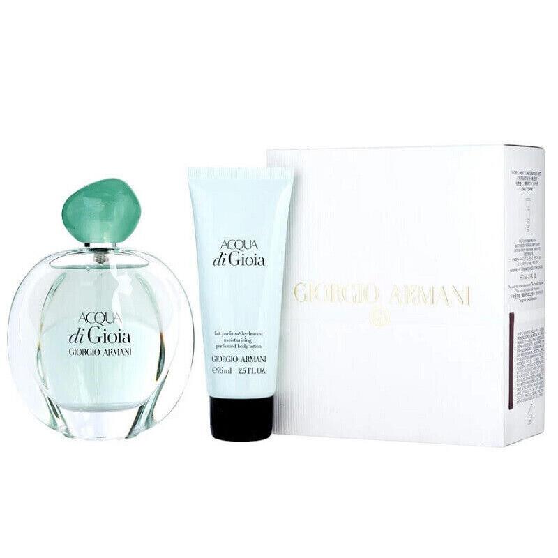 Acqua di Gioia By Giorgio Armani Women 2 Pcs Set 3.4 oz Edp Spray Body Lotion