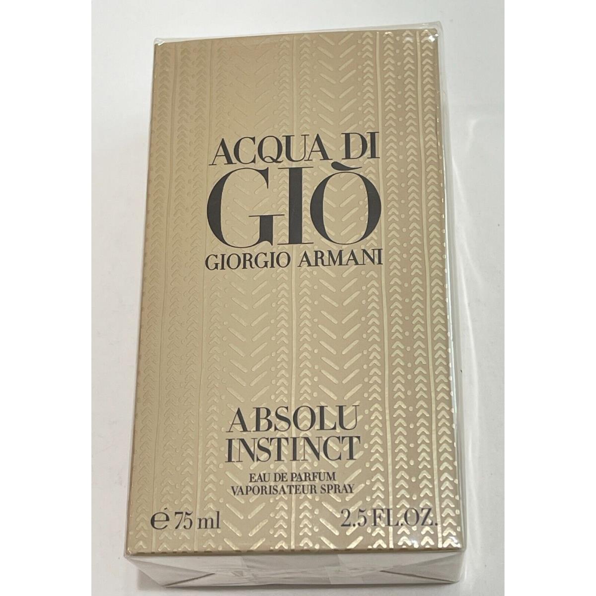 Giorgio Armani Acqua Di Gio Absolu Instinct Eau De Parfum 2.5 fl oz / 75 ml