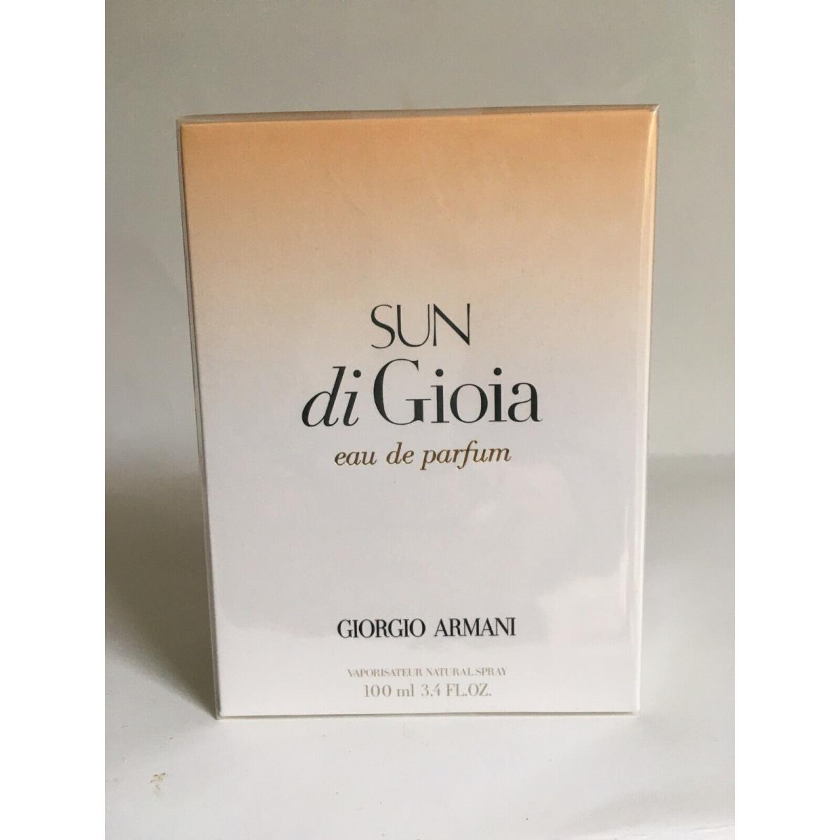 Giorgio Armani Sun DI Gioia 3.4oz Edp Spray Women Rare