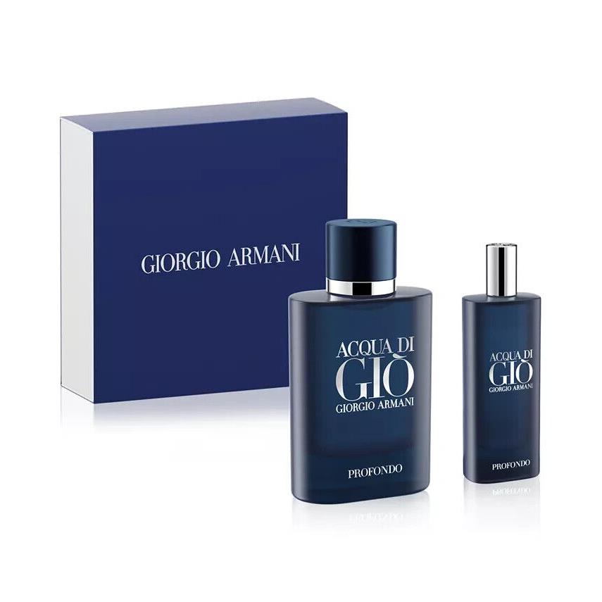 Giorgio Armani Acqua di Gio Profondo Edp Gift Set 2.5 oz 0.5 oz Travel Spray