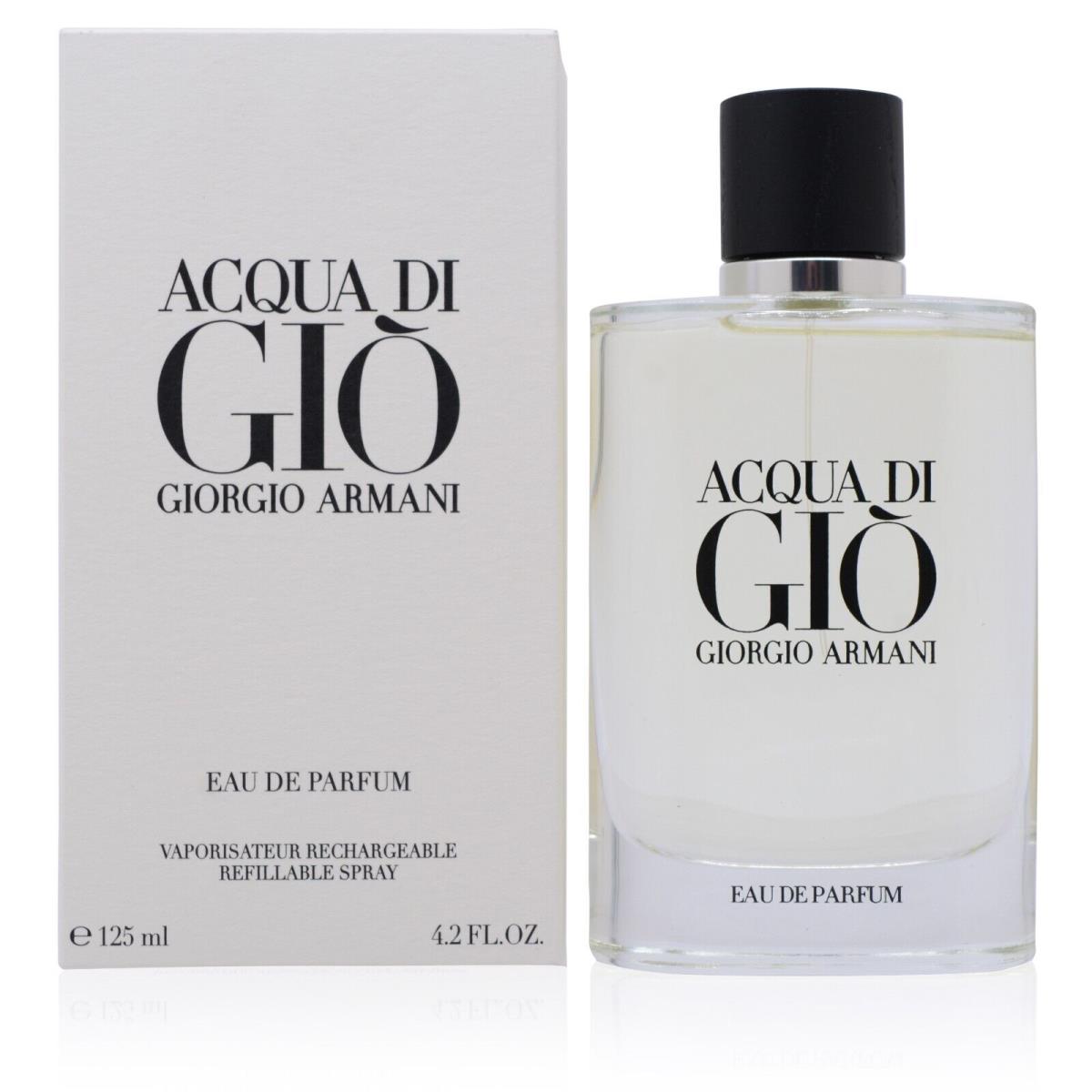 Acqua DI Gio Men/giorgio Armani Edp Refillable Spray 4.2 OZ 125 ML M -new