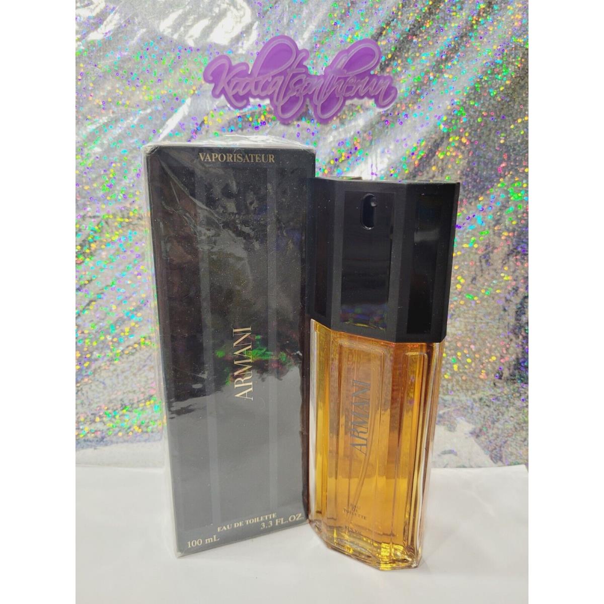 Giorgio Armani 3.3 oz/100 ml Eau De Toilette Edt Classic Femme Vintage Black Box