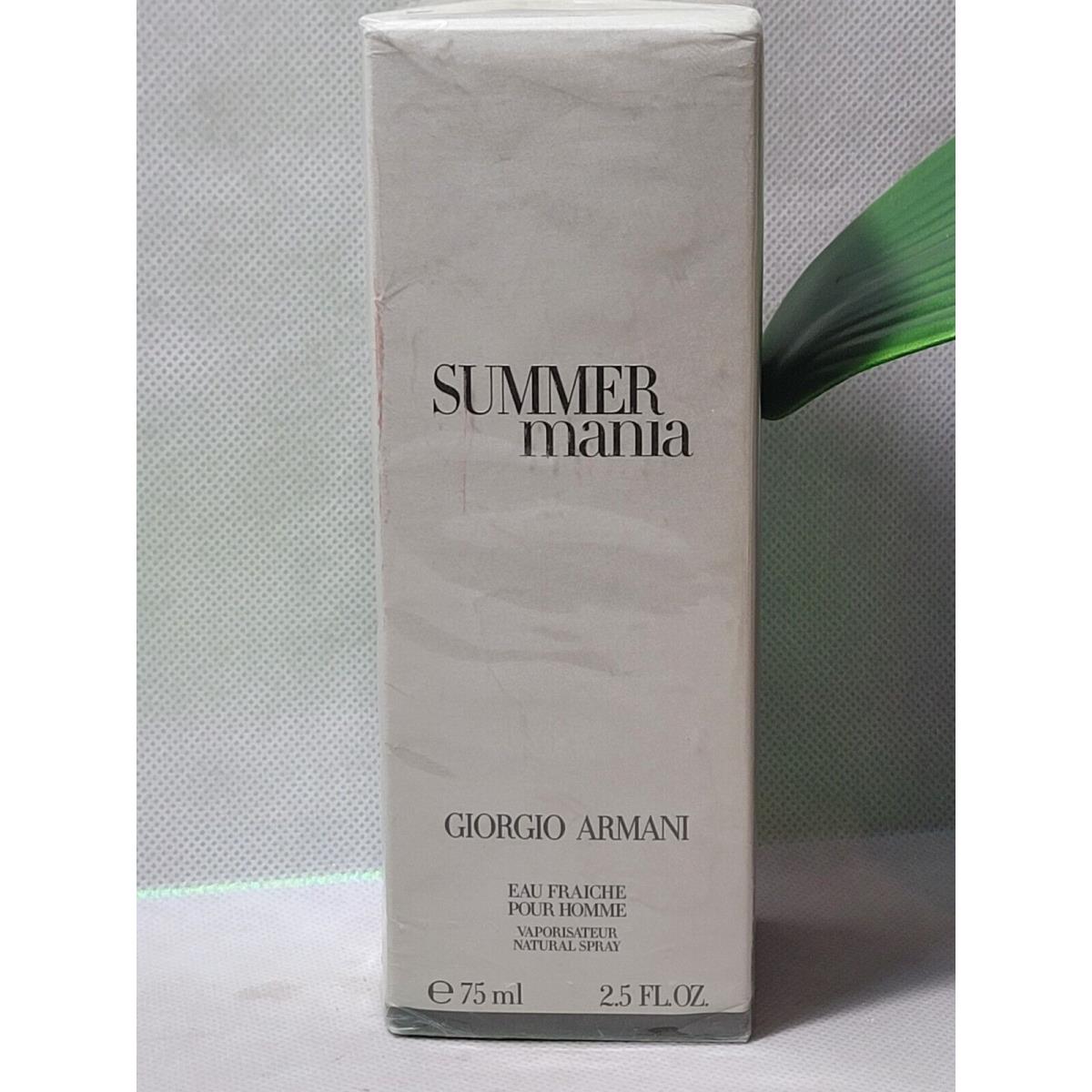 Giorgio Armani Summer Mania Eau Fraiche Pour Homme Natural Spray 75ml / 2.5oz