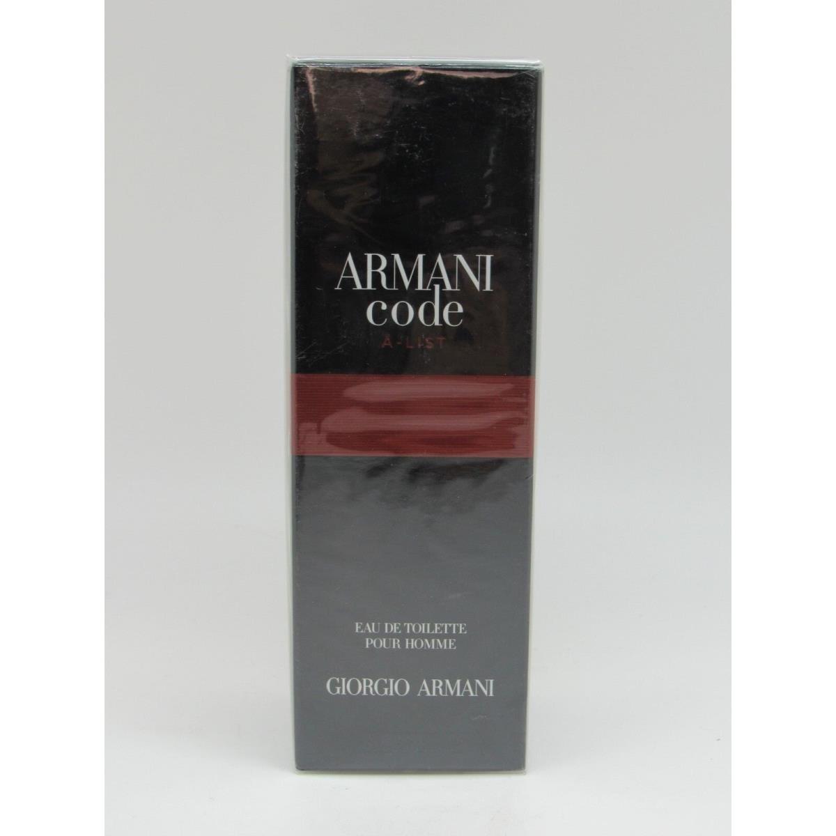 Armani Code A-list Eau de Toilette Spray 2.5 oz 75 ML For Men