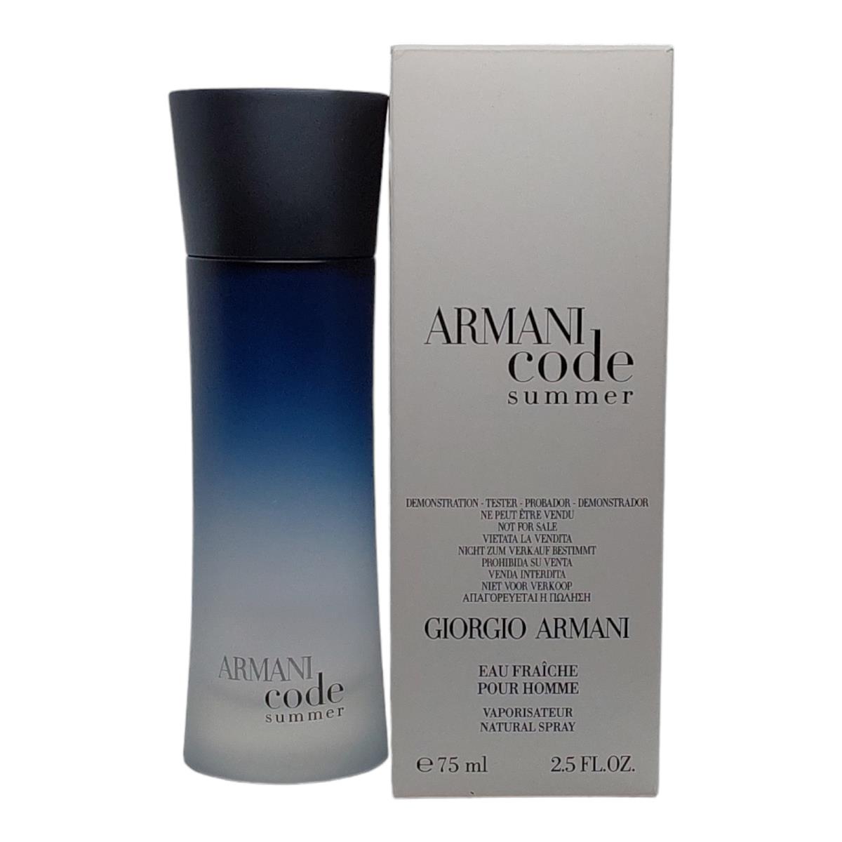 Giorgio Armani Code Summer Eau Fraiche Cologne For Men Spray 2.5 oz 75 ml Edp