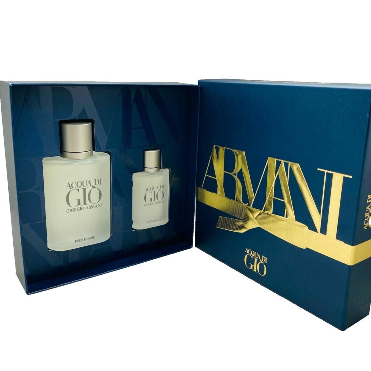 Giorgio Armani Acqua DI Gio 2PCS Gift Set Edt - 3.4oz + Edt 1oz