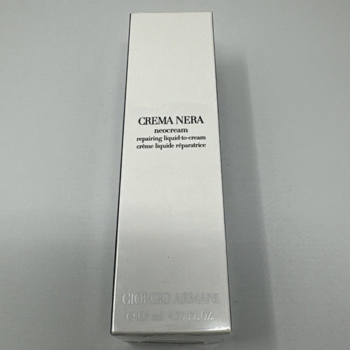 Giorgio Armani Crema Nera Neocream Repairing Liquid TO Cream 125ml 4.20 FL OZ