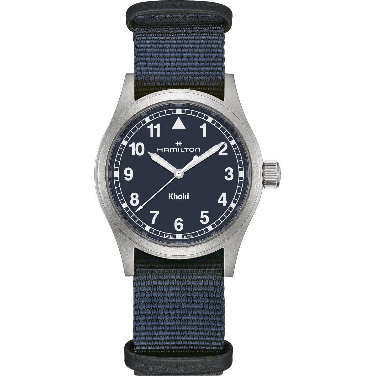 Hamilton Khaki Field Quartz 33 mm Blue Dial Blue Strap Watch H69301940