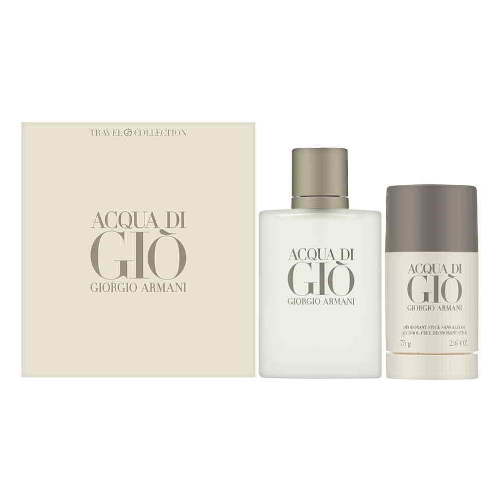 Giorgio Armani Acqua Di Gio For Men Gift Set 3.4 oz Eau de Toilette Spray + 2.6 oz Deodorant