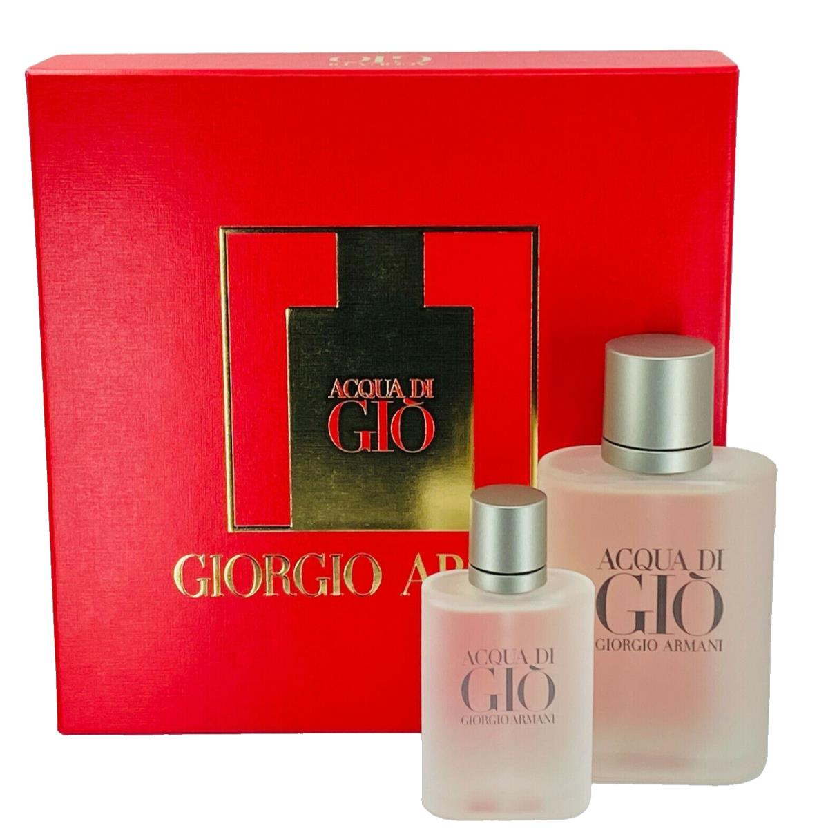 Giorgio Armani Acqua DI Gio 2PC Gift Set 3.4OZ Edt Spray + 30ML Edt Spray For Men