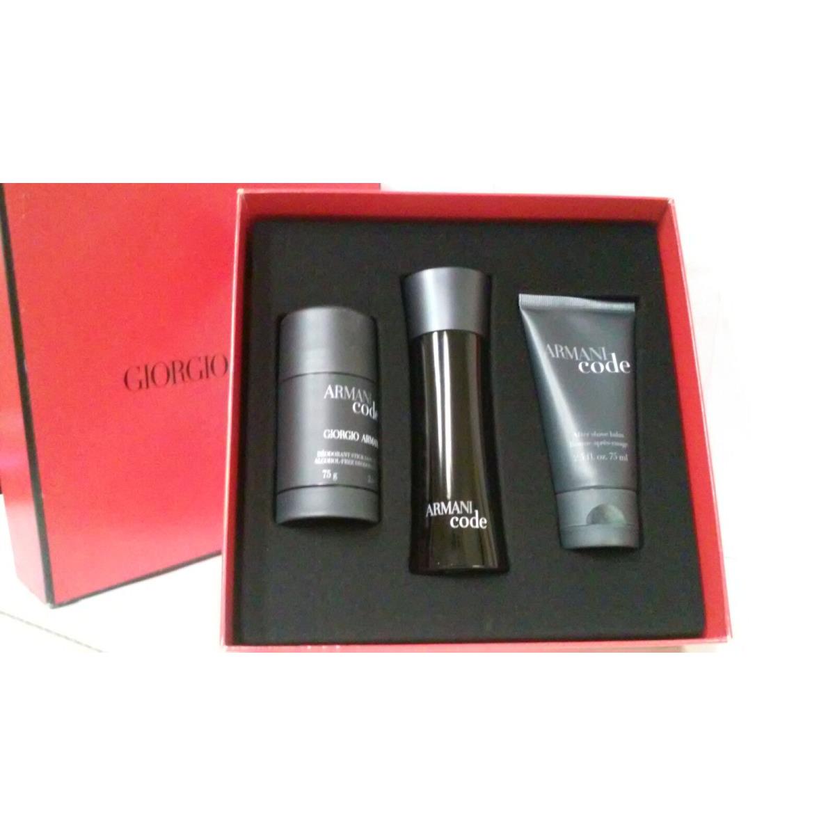 Giorgio Armani Armani Code 3 PC Edt-deodorant-after Shave Balm