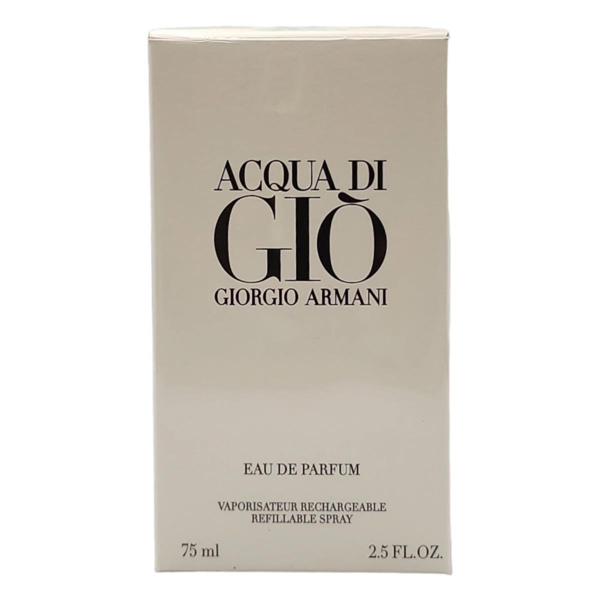 Giorgio Armani Acqua Di Gio Eau De Parfum Refillable Spray 2.5oz 75ml