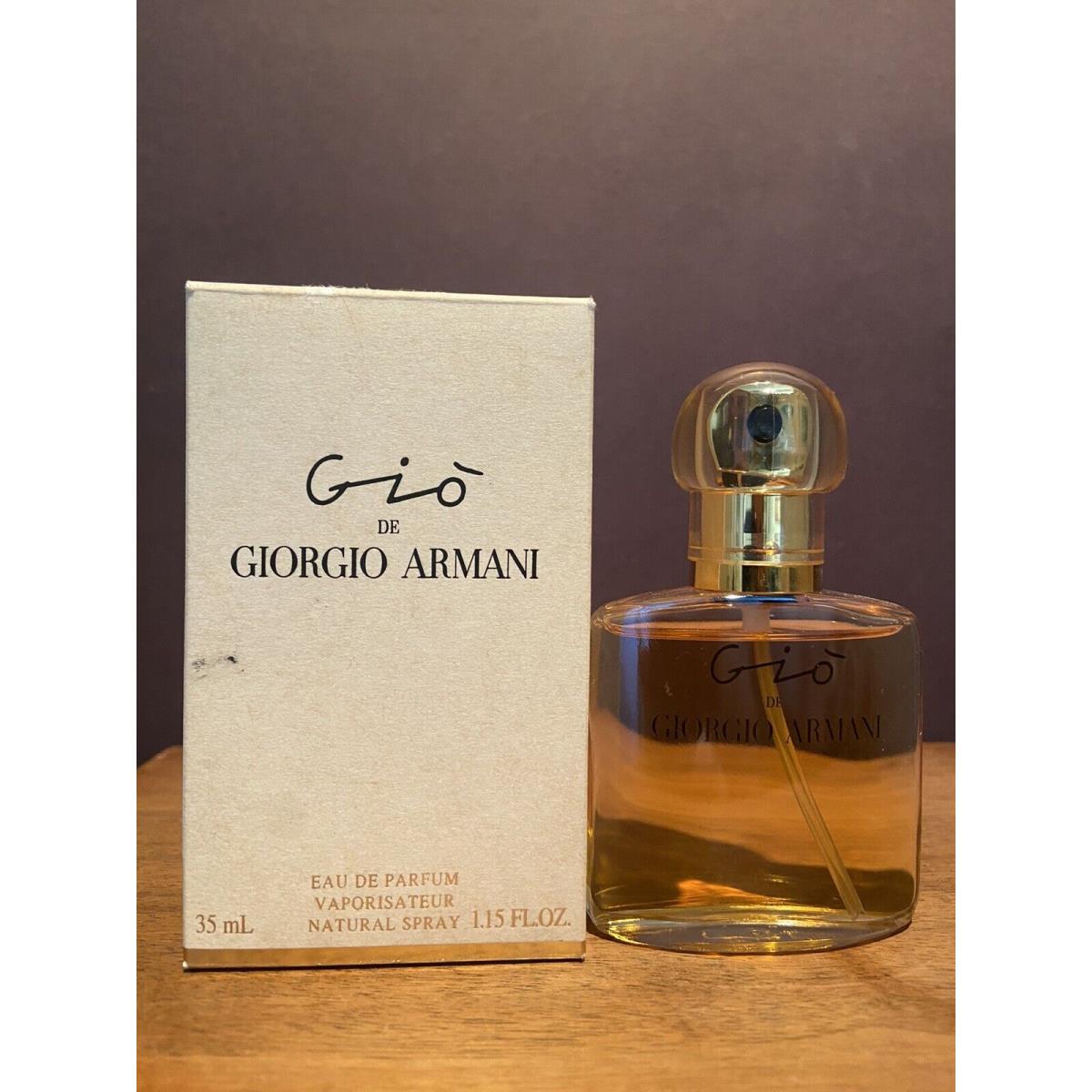 Vintage Gio DE Giorgio Armani 1.15 Fl. OZ / 35 ml Eau de Spray Rare