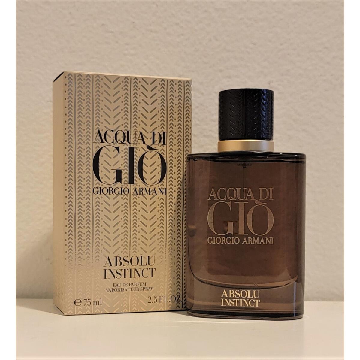 Acqua Di Gio Absolu Instinct by Giorgio Armani 2.5 Oz/ 75ml Edp Spy Cologne Men