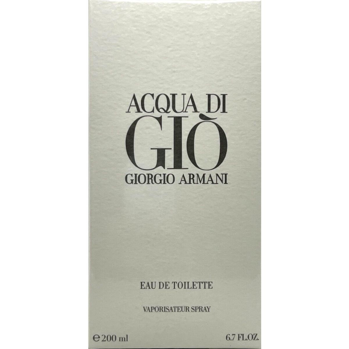 Giorgio Armani Acqua DI Gio Pour Homme Eau DE Toilette 6.7 Oz / 200 ml