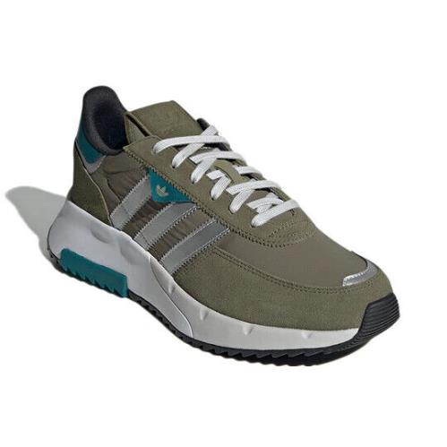 Adidas Retropy F2 GW0505 Sneakers Men`s US 7.5 Green Silver Running Shoes NR9172 - Green