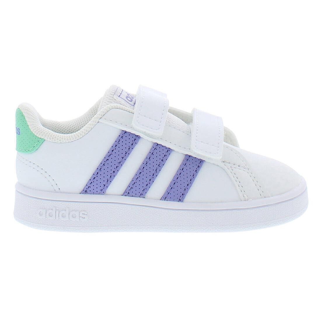 Adidas Grand Court Cf Infant/toddler Shoes - White/Purple, Main: White