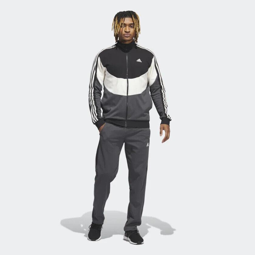 Adidas Men`s Sportswear Colorblock Track Suit Jacket Pant IC6754