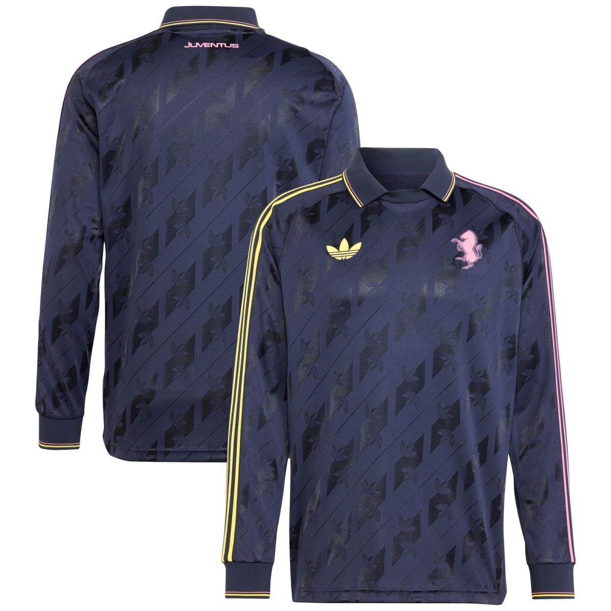 Men`s Adidas Originals Navy Juventus Lifestyler Long Sleeve Fashion Jersey