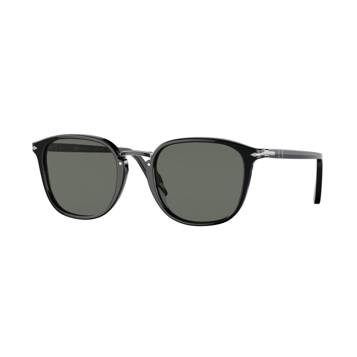 Persol PO3186S 95 58 Black Green Polarized Polarized 53 mm Men`s Sunglasses