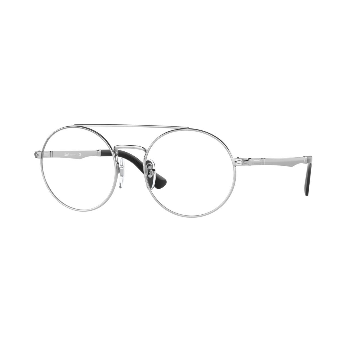 Persol PO2496V 518 Round Silver Demo Lens 50 mm Unisex Eyeglasses