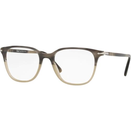 Persol 3203-V Eyeglasses 51-18-145 Stripped Grey Beige W/demo Lens 1065 PO3203V