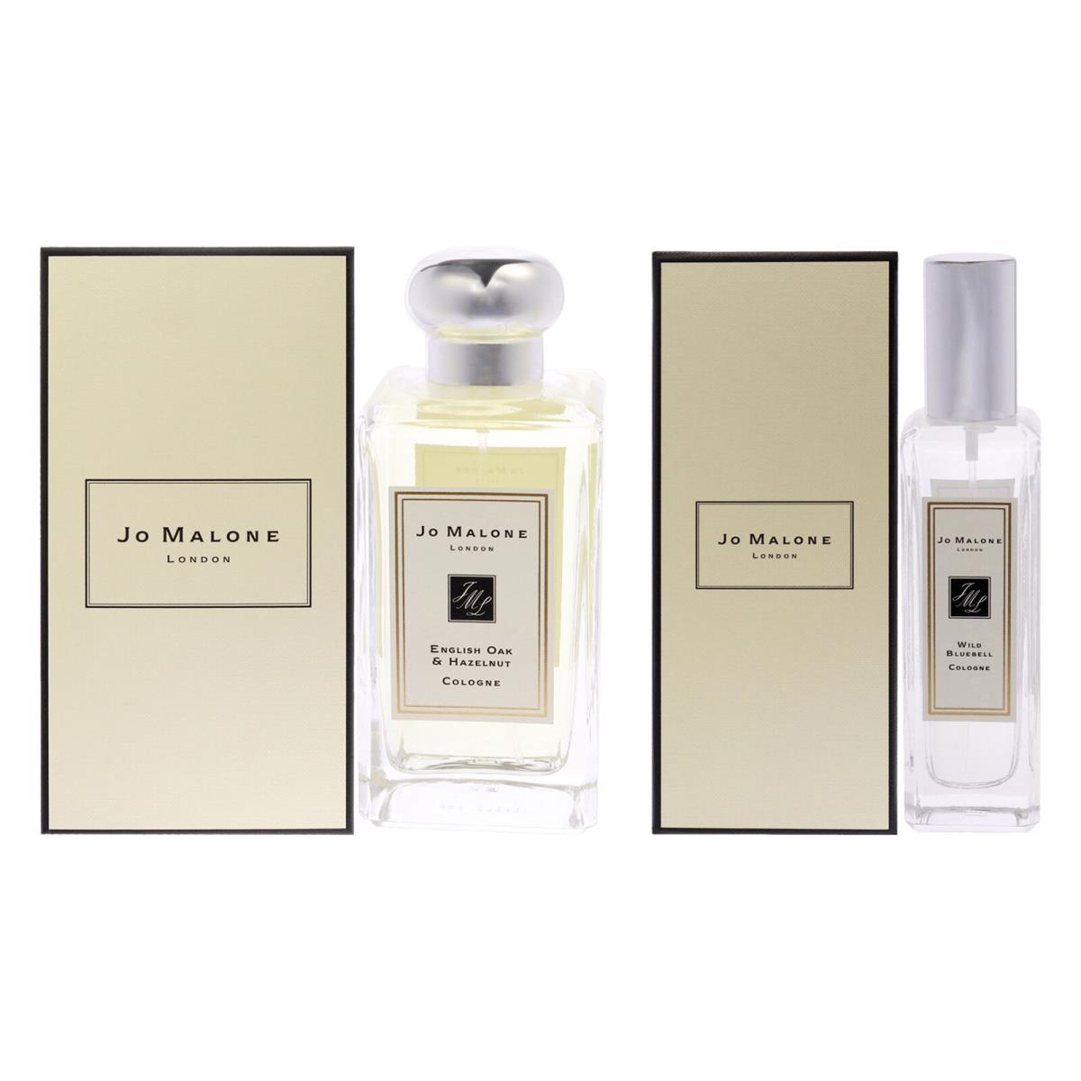 Jo Malone English Oak Hazelnut Wild Bluebell 2 Pc Kit - 3.4oz Cologne Spray More