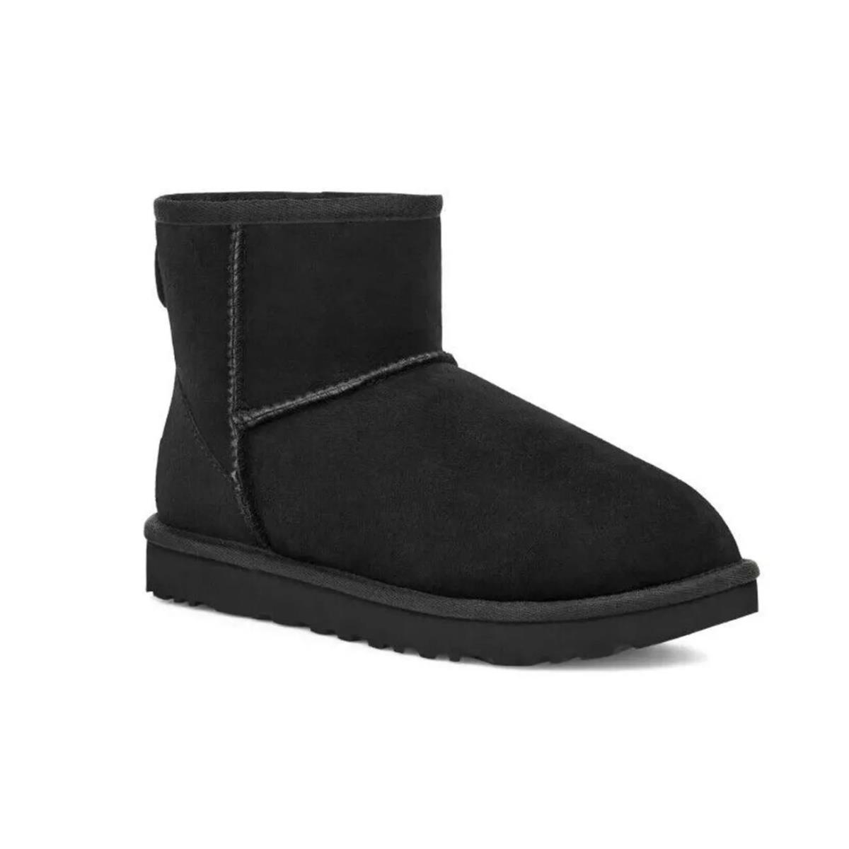 Women Ugg Classic Mini II Boot 1016222 Color Black Suede Upper