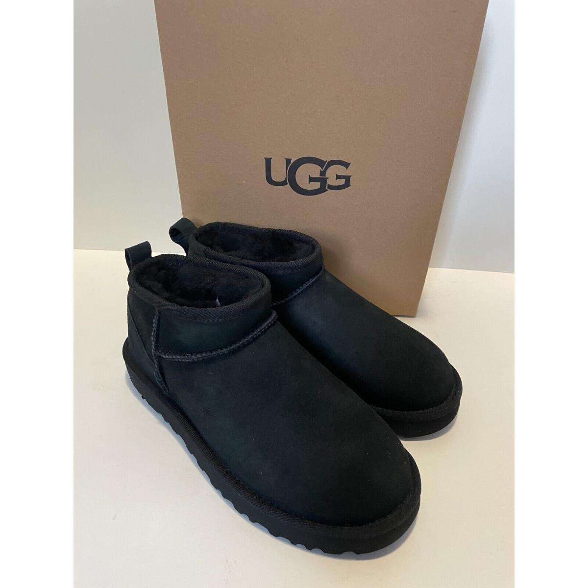 Ugg Women`s Classic Ultra Mini Black Suede Boots