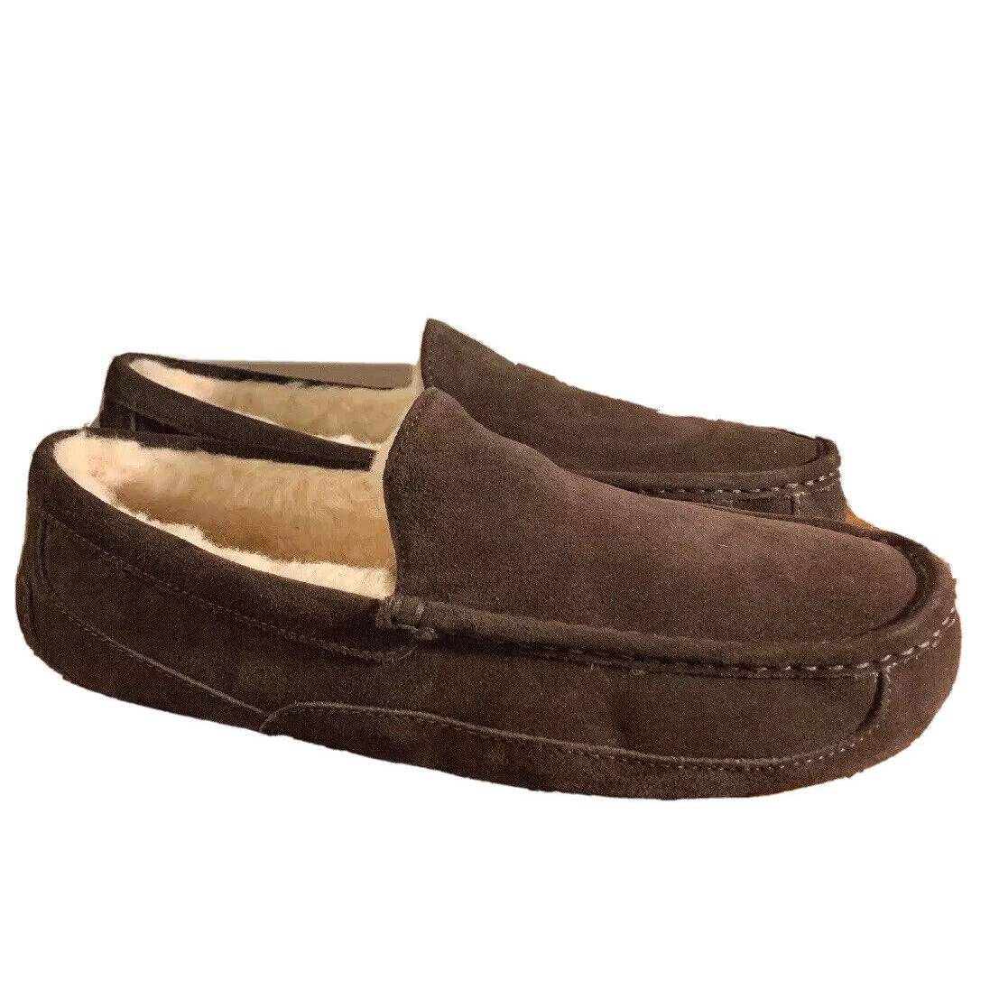 Ugg Ascot 1101110 Men S Slippers Espresso Suede Size 8 Warmth Style